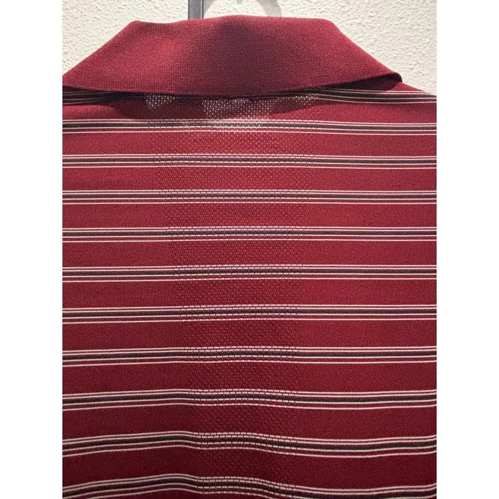Nike‎ Golf Tour Performance Polo Shirt Men's Large Striped Dri Fit